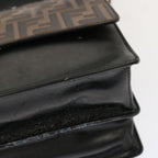 FENDI Zucca Canvas Canai Hand Bag 2way Brown Black70263