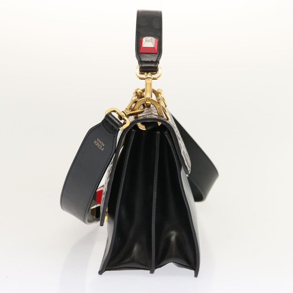 FENDI Zucca Canvas Canai Hand Bag 2way Brown Black70263