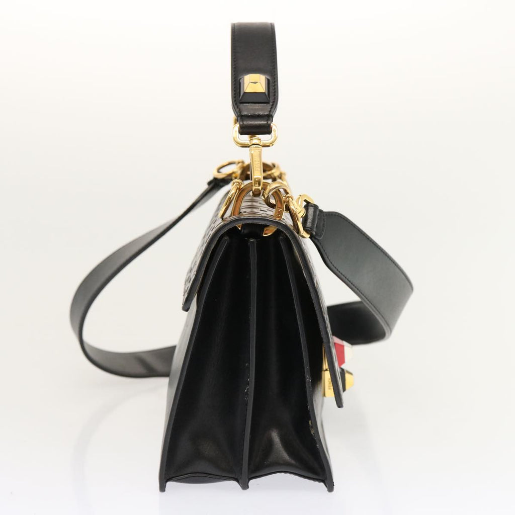 FENDI Zucca Canvas Canai Hand Bag 2way Brown Black70263