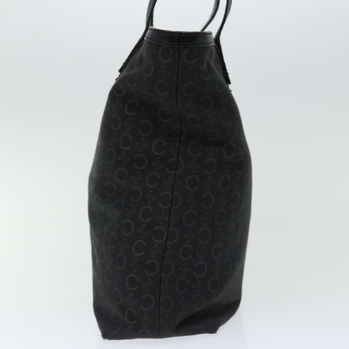 CELINE C Macadam Canvas Tote Bag Black Auth 70285