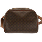 CELINE Macadam Canvas Shoulder Bag PVC Brown  70317