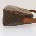 CELINE Macadam Canvas Shoulder Bag PVC Brown  70317