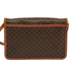 CELINE Macadam Canvas Shoulder Bag PVC Brown  70324