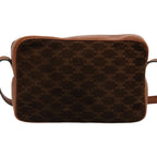 CELINE Macadam Canvas Shoulder Bag Brown Auth 70329