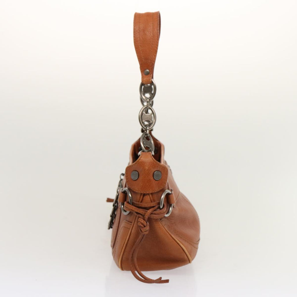 CELINE Shoulder Bag Leather Brown  70338