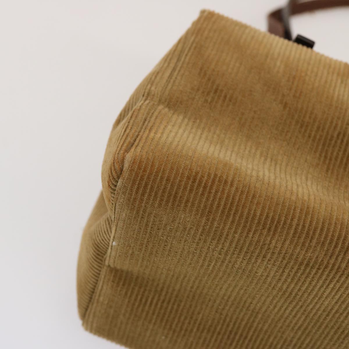 FENDI Mamma Baguette Hand Bag Corduroy Brown70342