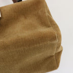 FENDI Mamma Baguette Hand Bag Corduroy Brown70342