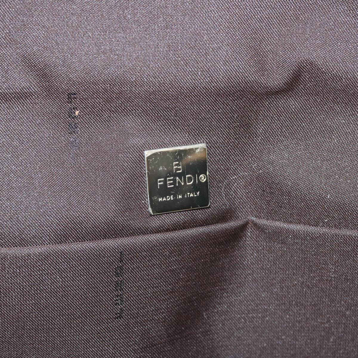 FENDI Mamma Baguette Hand Bag Corduroy Brown70342