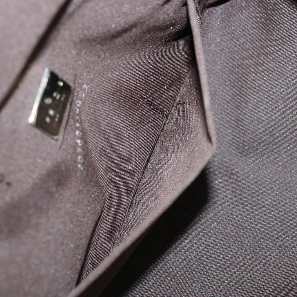 FENDI Mamma Baguette Hand Bag Corduroy Brown70342