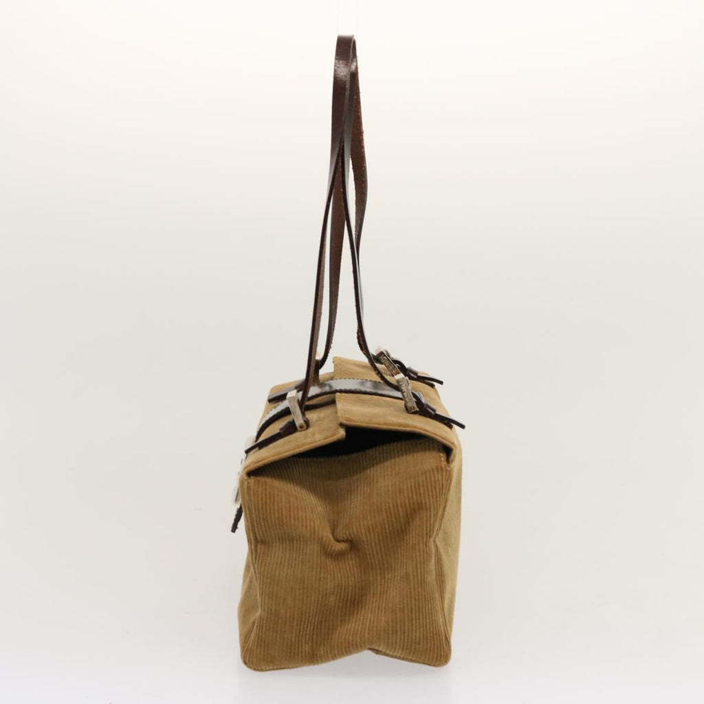FENDI Mamma Baguette Hand Bag Corduroy Brown70342