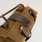 FENDI Mamma Baguette Hand Bag Corduroy Brown70342