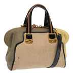 FENDI Hand Bag Canvas 2way Beige70343
