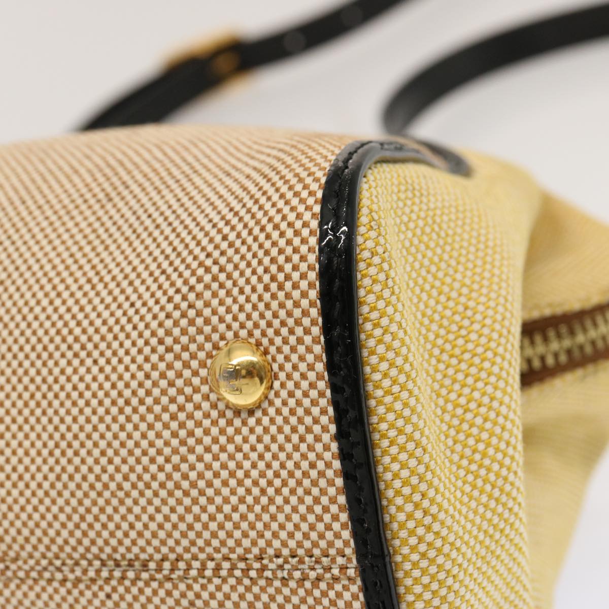 FENDI Hand Bag Canvas 2way Beige70343