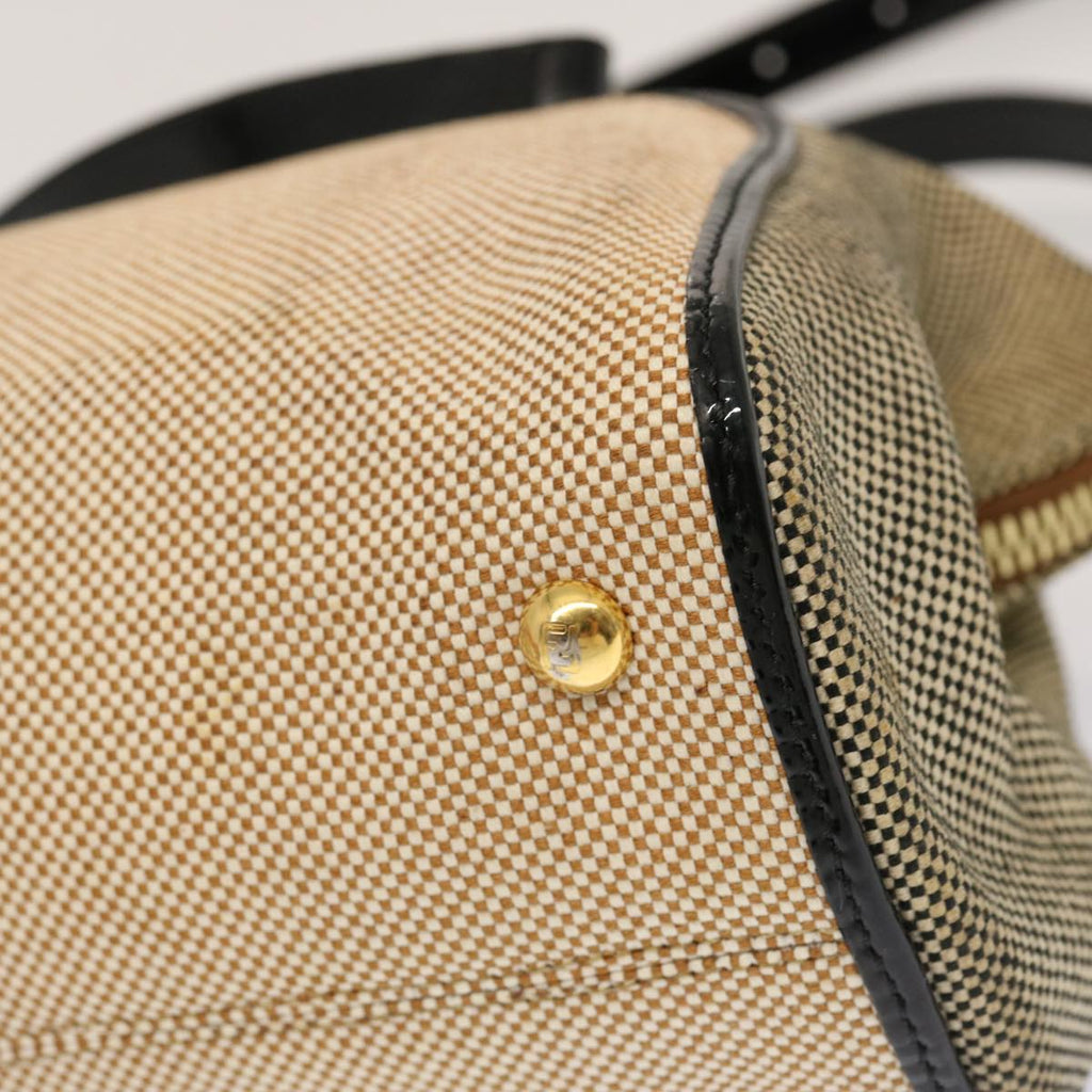 FENDI Hand Bag Canvas 2way Beige70343
