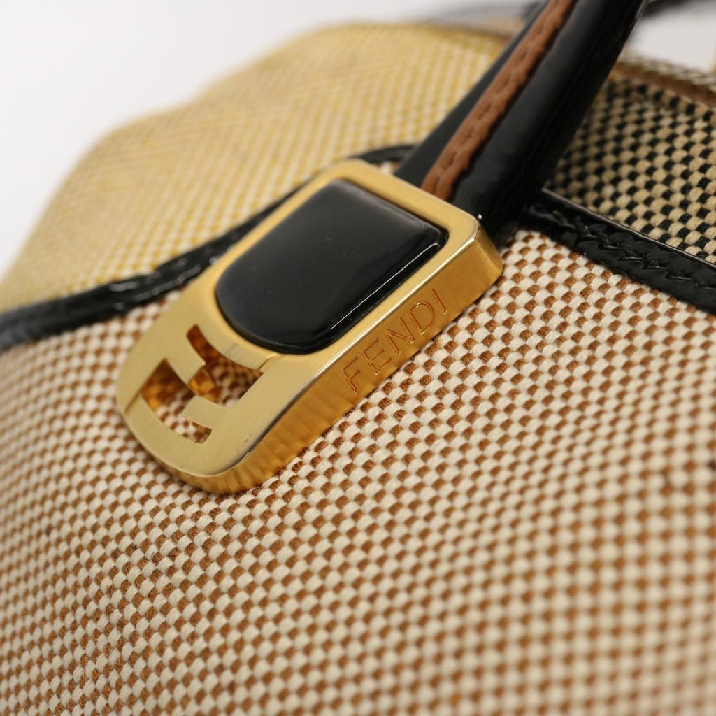 FENDI Hand Bag Canvas 2way Beige70343