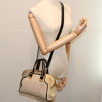 FENDI Hand Bag Canvas 2way Beige70343