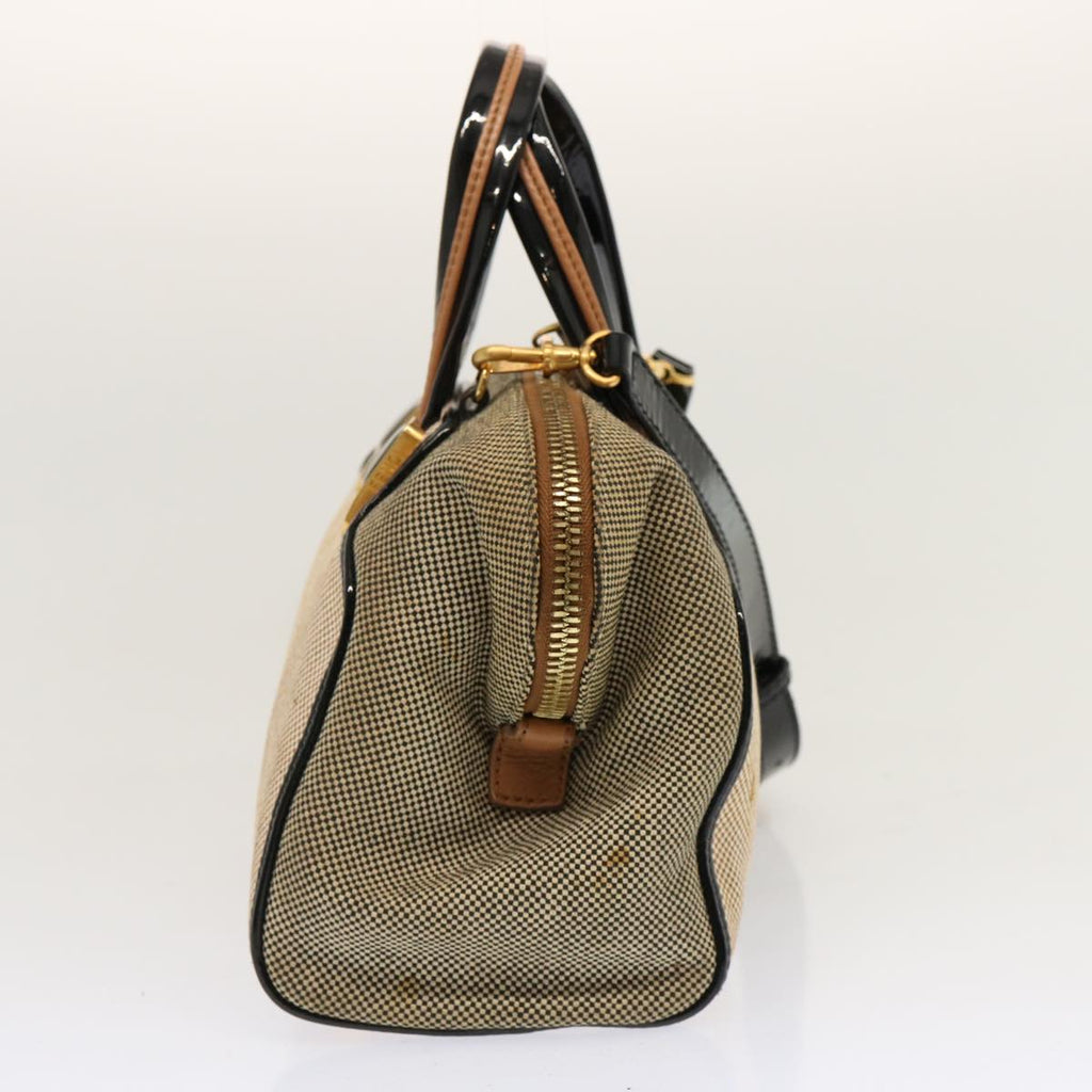FENDI Hand Bag Canvas 2way Beige70343