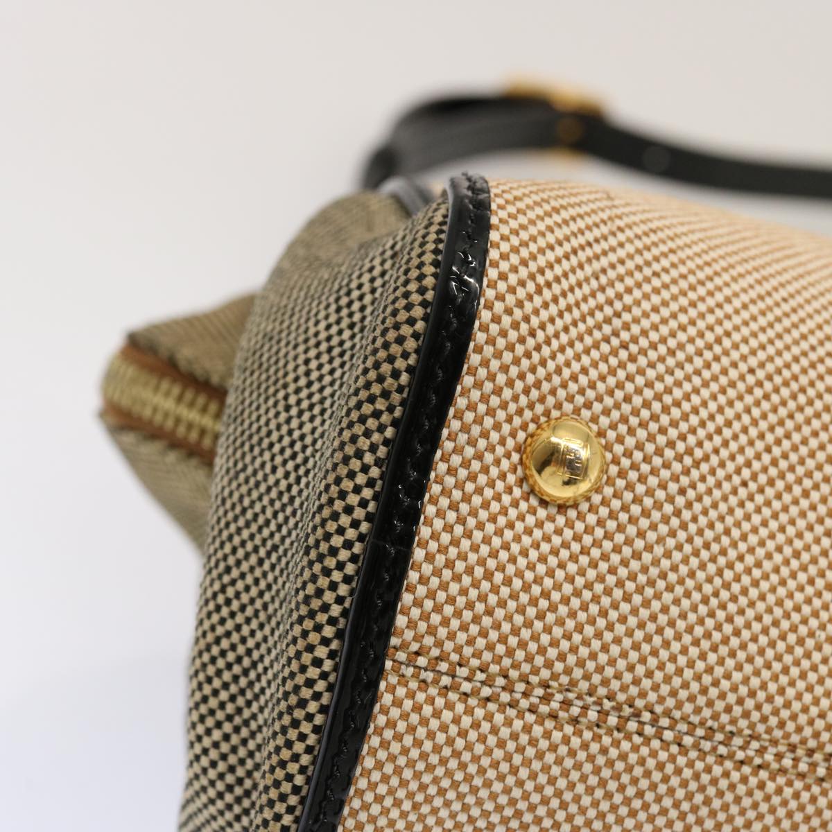 FENDI Hand Bag Canvas 2way Beige70343