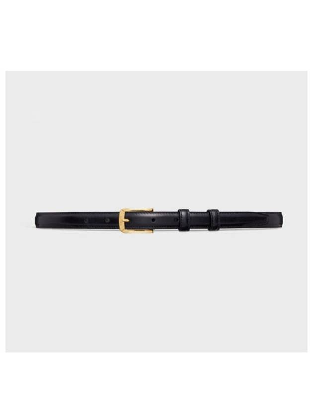 CELINE 18mm Triomphe Taurillon Leather Belt Black