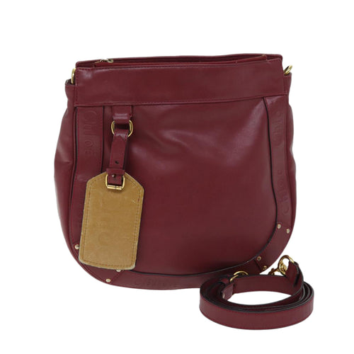 Chloe Shoulder Bag Leather Pink 70409