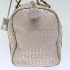 FENDI Zucchino Canvas Hand Bag Silver70429