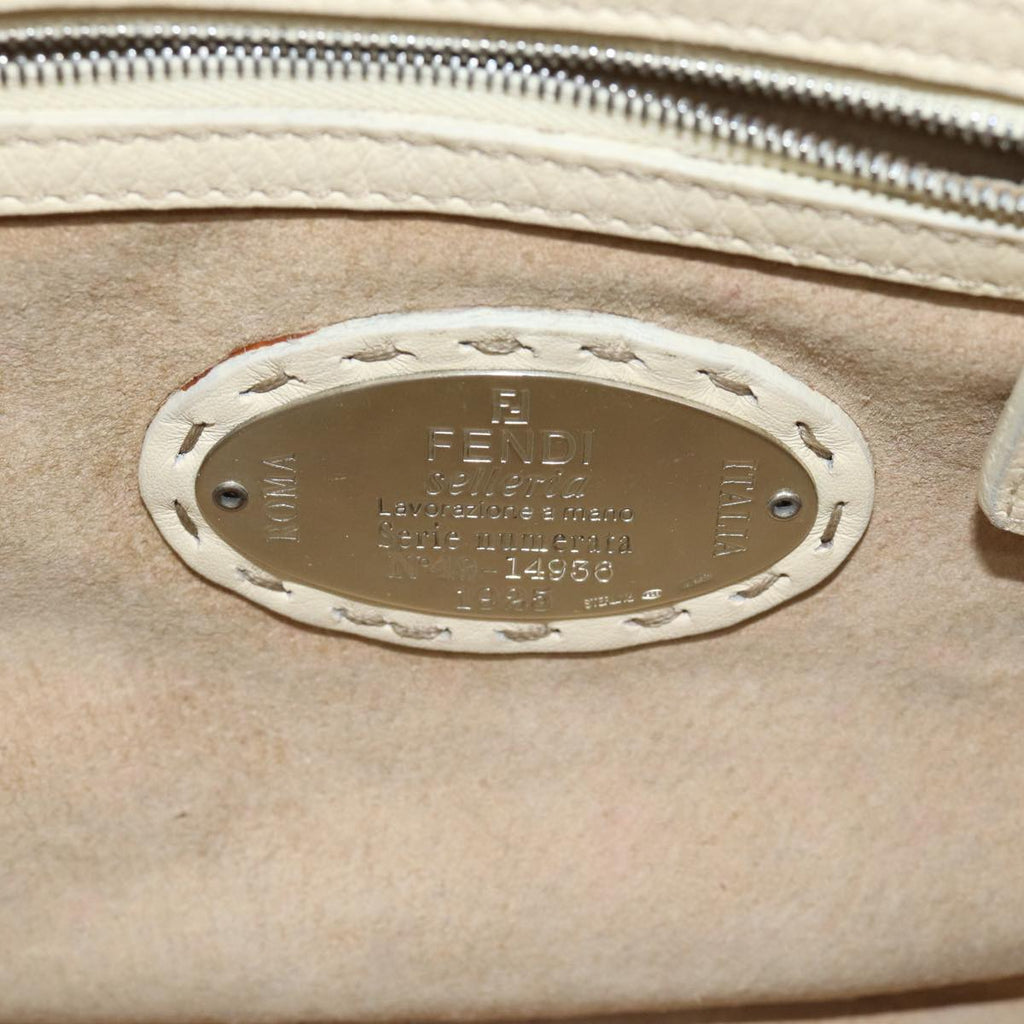 FENDI Hand Bag Canvas Beige70574