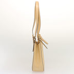 CELINE Shoulder Bag Leather Beige  70575