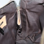 FENDI Zucchino Canvas Hand Bag Canvas Beige Brown70596