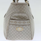 CELINE Hand Bag Leather Gray Auth 70597