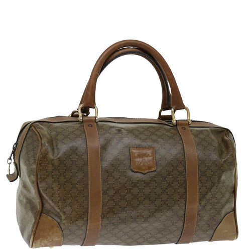 CELINE Macadam Canvas Boston Bag Coated Canvas Brown  70631