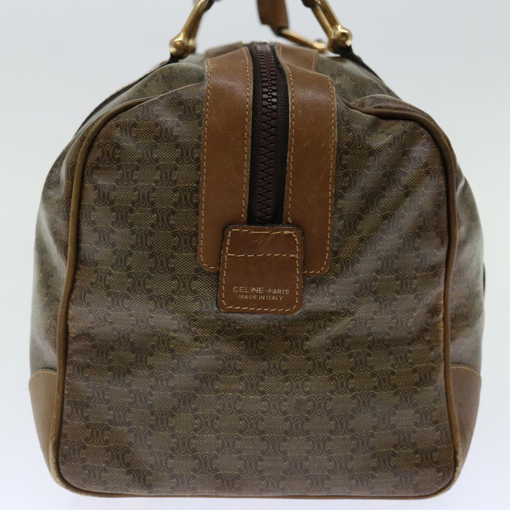 CELINE Macadam Canvas Boston Bag Coated Canvas Brown  70631