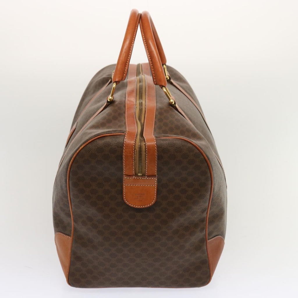 CELINE Macadam Canvas Boston Bag PVC Brown  70634