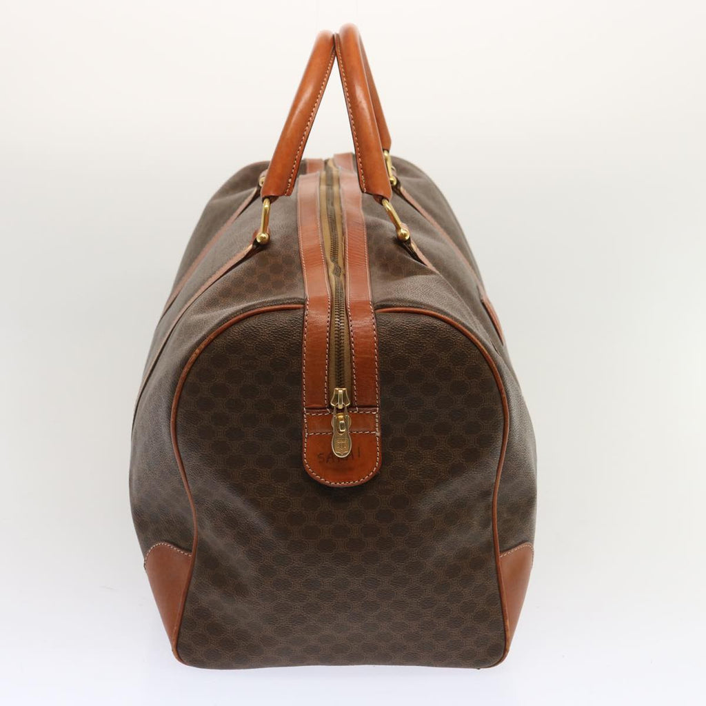 CELINE Macadam Canvas Boston Bag PVC Brown  70634