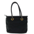 CELINE Hand Bag Nylon Black Auth 70673