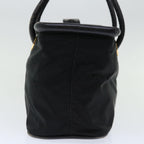 CELINE Hand Bag Nylon Black Auth 70673