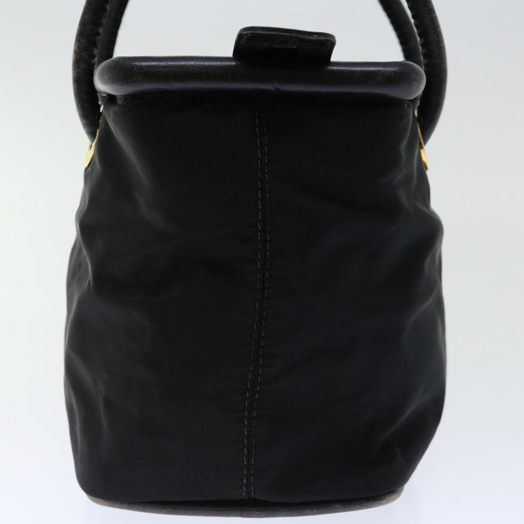 CELINE Hand Bag Nylon Black Auth 70673