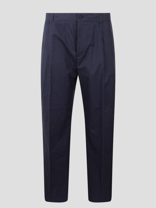Cotton Silk Slacks Navy Dior