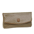CELINE Macadam Canvas Clutch Bag Beige Auth 70798