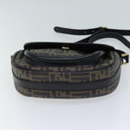 FENDI Zucca Canvas Mamma Baguette Shoulder Bag Black Brown70814