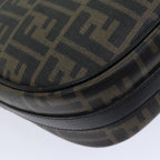 FENDI Zucca Canvas Mamma Baguette Shoulder Bag Black Brown70814