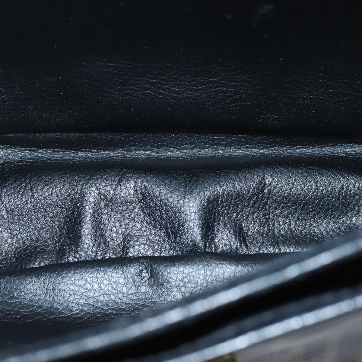 FENDI Zucca Canvas Mamma Baguette Shoulder Bag Black Brown70814