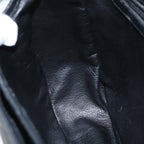 FENDI Zucca Canvas Mamma Baguette Shoulder Bag Black Brown70814