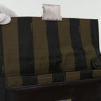 FENDI Pecan Canvas Clutch Bag Black70820