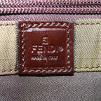 FENDI Pecan Canvas Clutch Bag Black70820