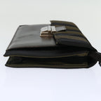FENDI Pecan Canvas Clutch Bag Black70820