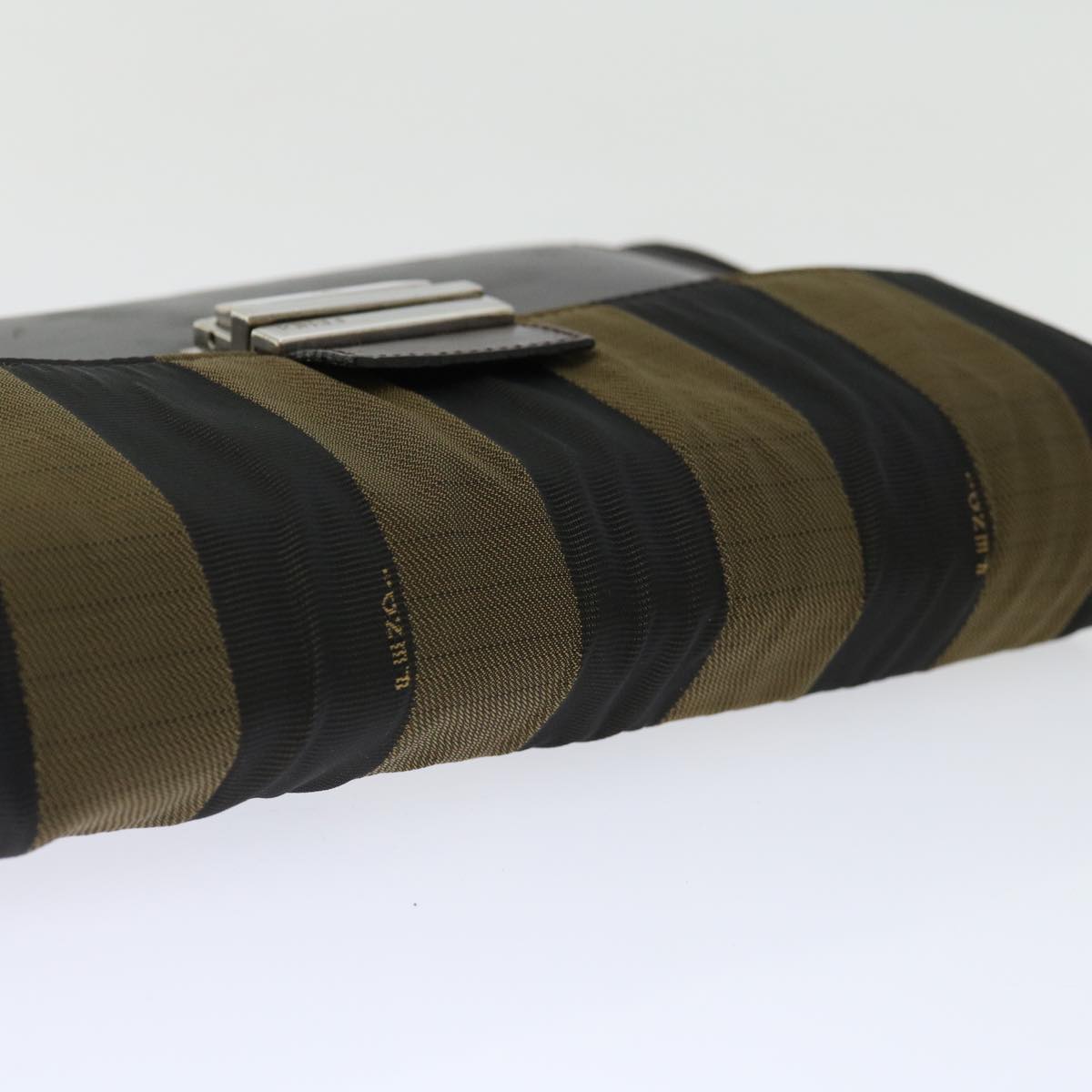FENDI Pecan Canvas Clutch Bag Black70820