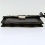 FENDI Pecan Canvas Clutch Bag Black70820