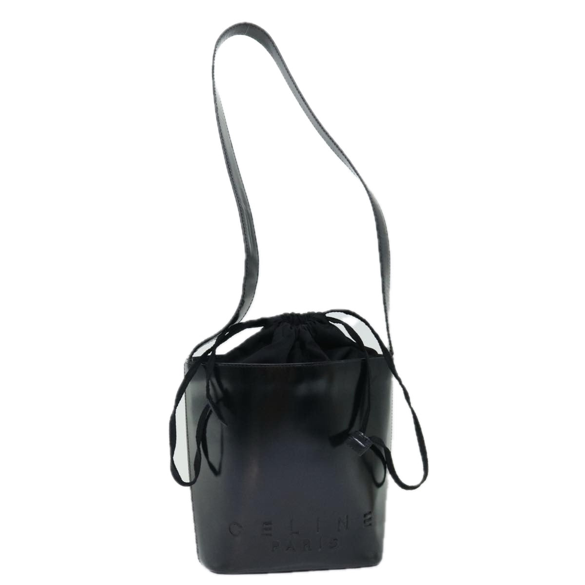 CELINE Shoulder Bag Enamel Black  70828