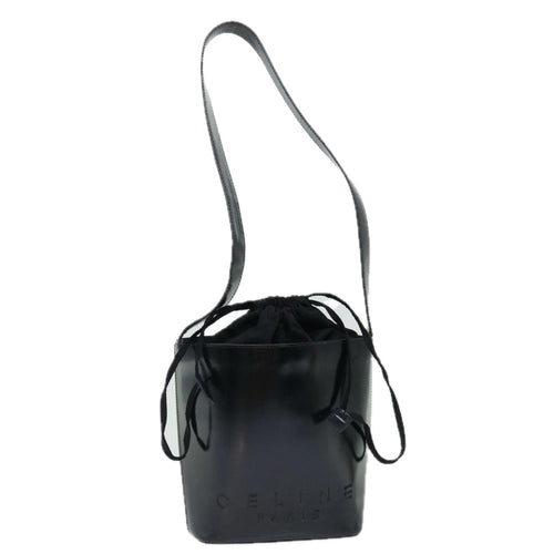 CELINE Shoulder Bag Enamel Black  70828