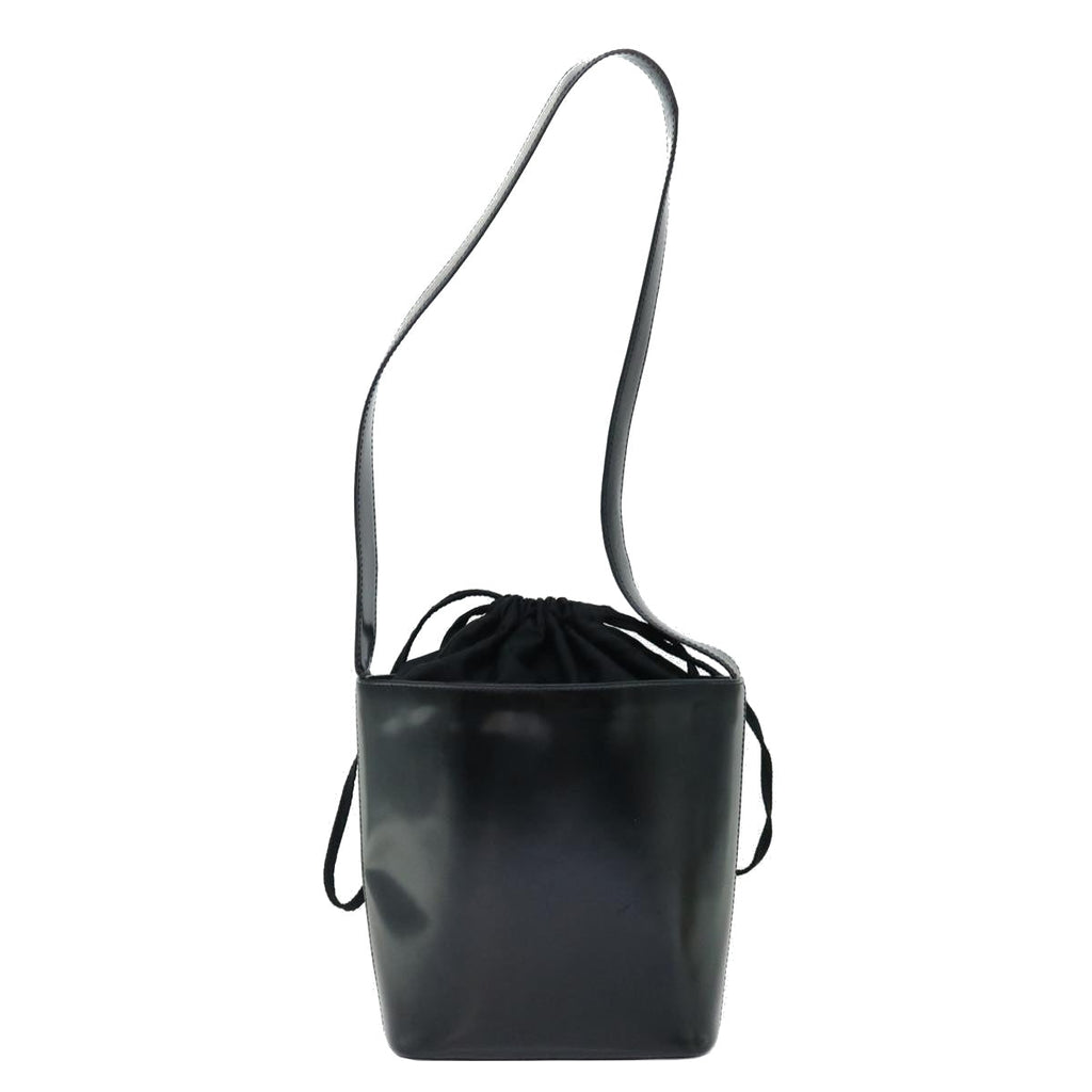 CELINE Shoulder Bag Enamel Black  70828